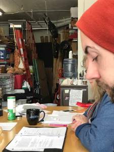 People looking at paperwork 